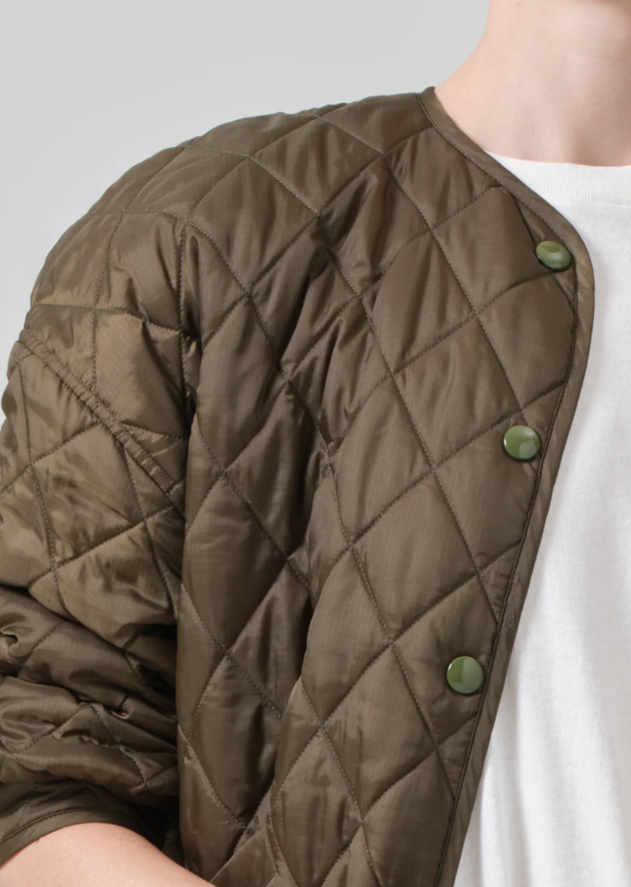 Huntleigh Quilted Coat in Army