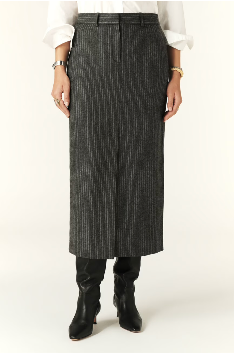 Abiss Midaxi Skirt. Anthracite