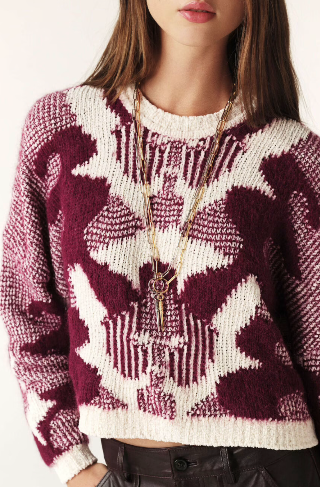 Rora Knit Jumper. Bordeaux