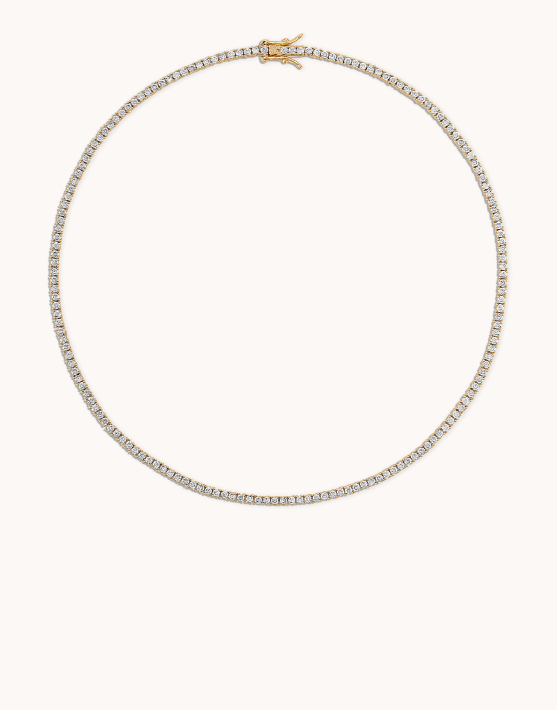 Everyday Tennis Necklace in Gold | 16"