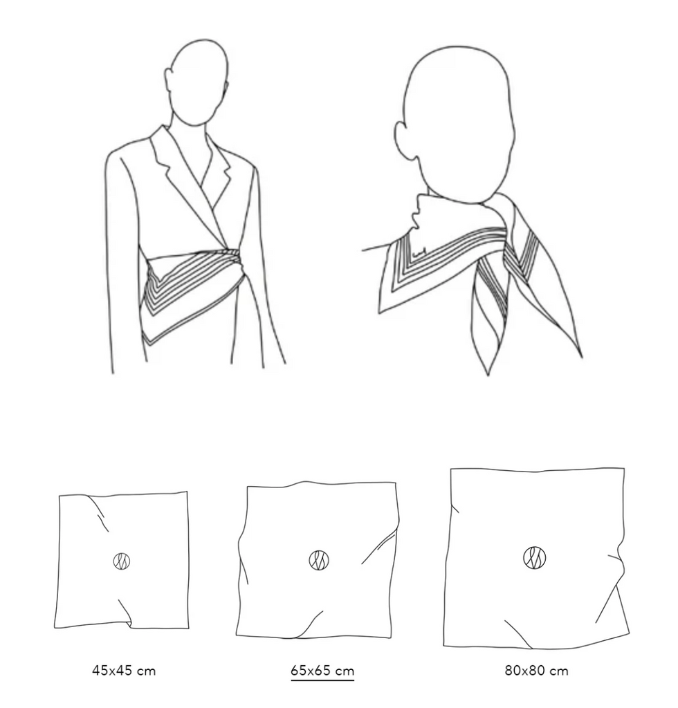 GEMINI SCARF | BLACK & MOCHA MOUSSE | 65 CM