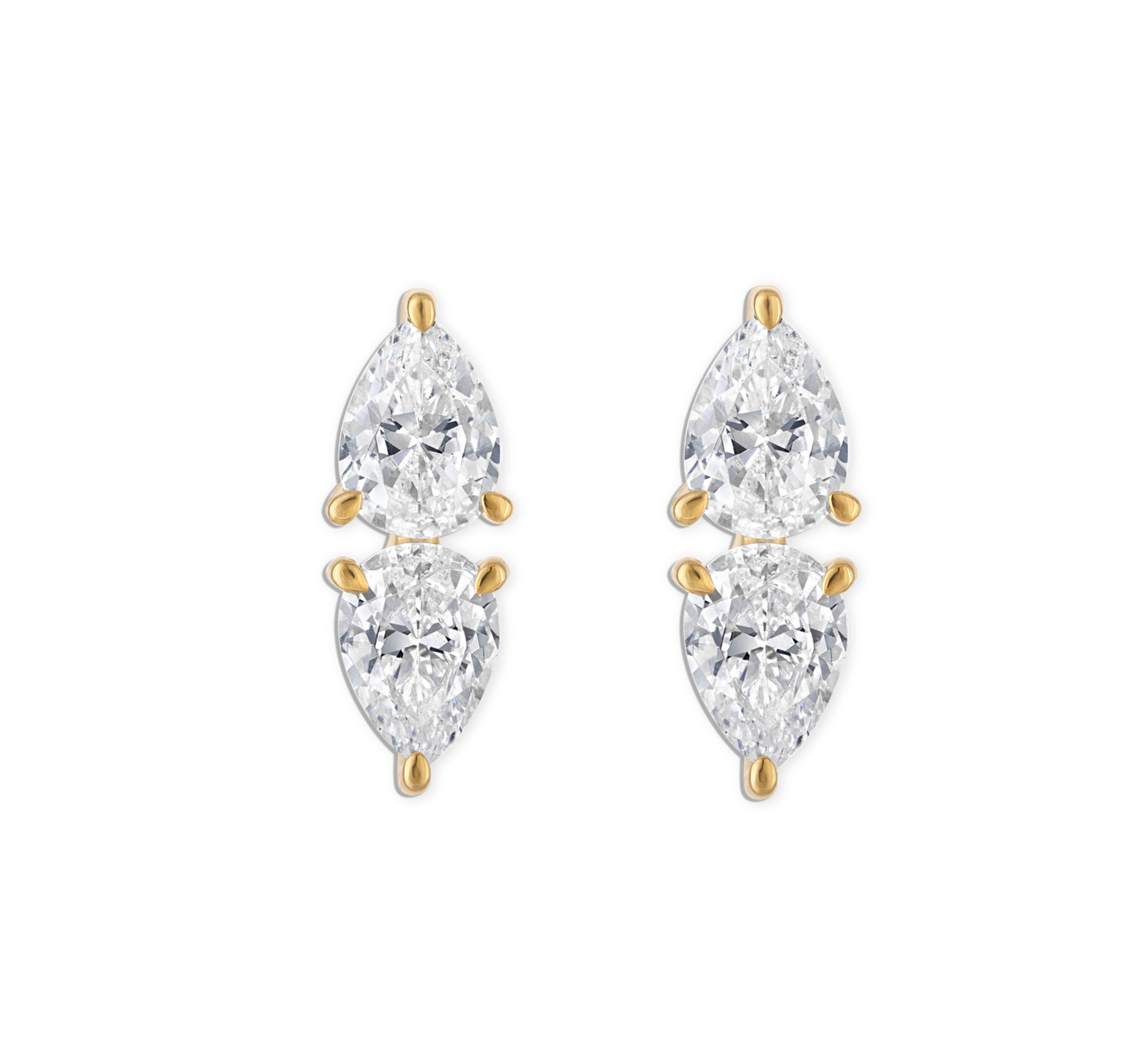 Reflection Earrings in Gold