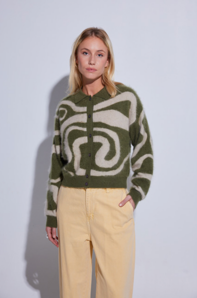 Brushed Avalanche Polo Jacket in Woodland Waves