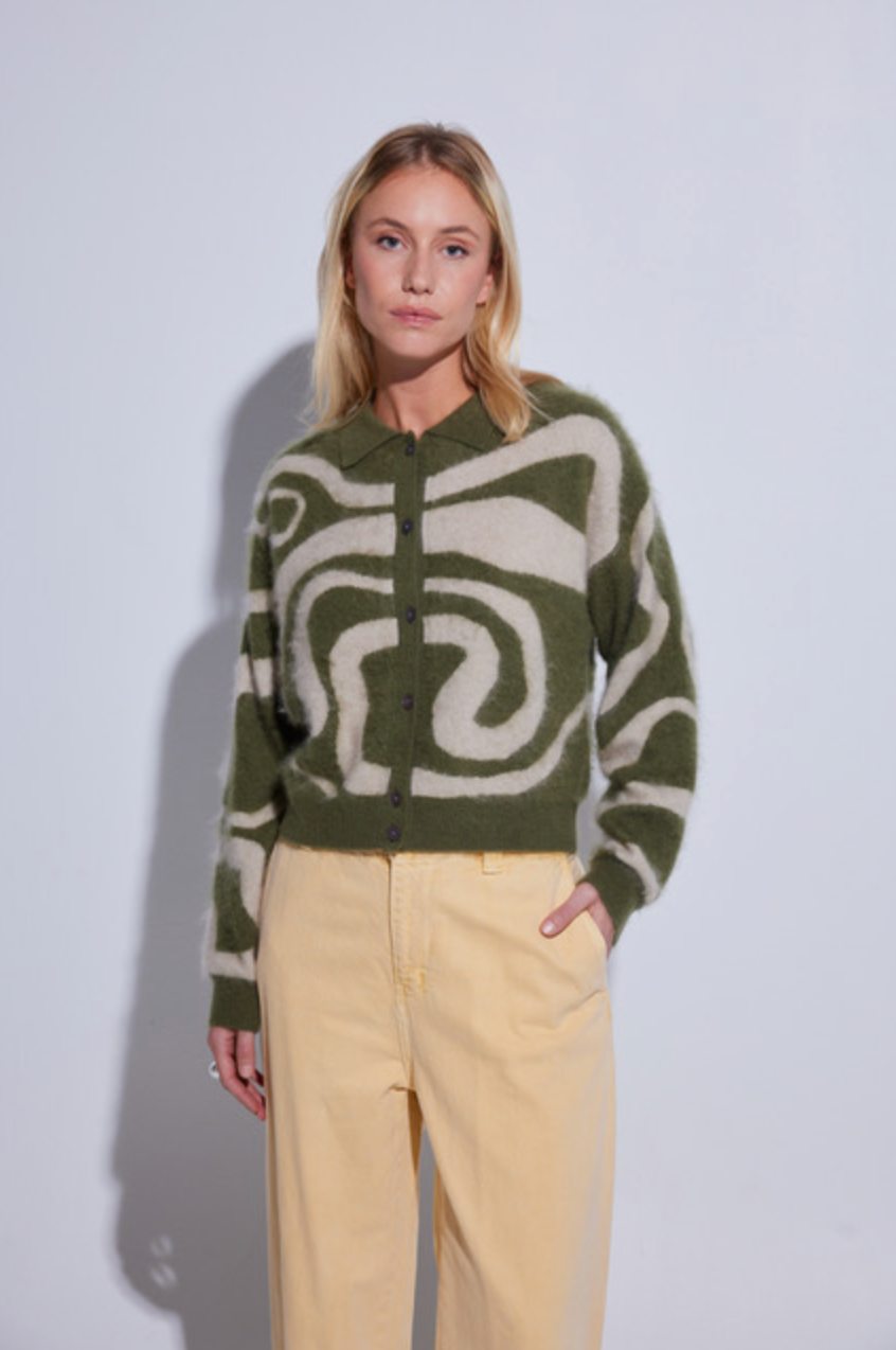 Brushed Avalanche Polo Jacket in Woodland Waves
