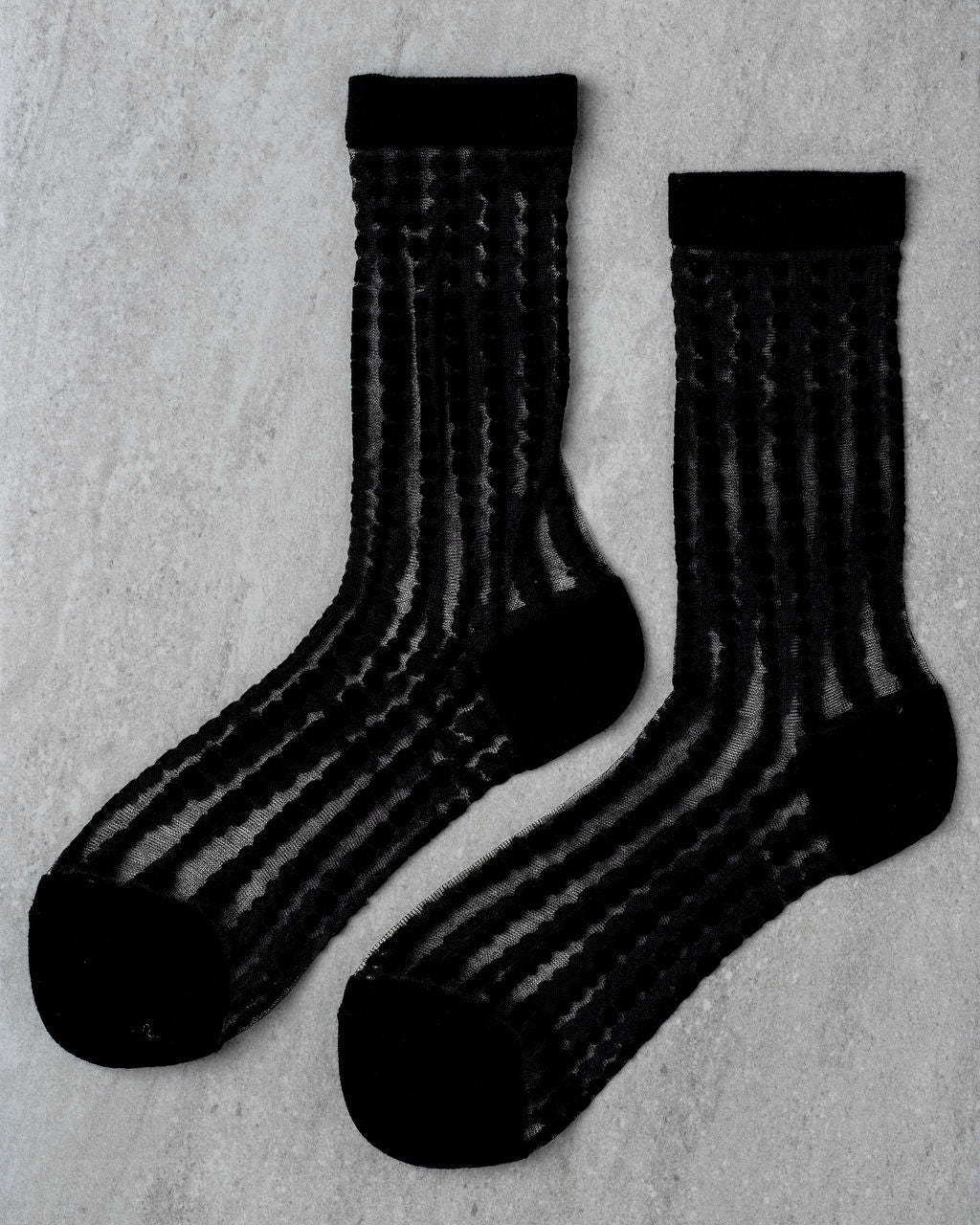 Sheer Bubble Socks in Black