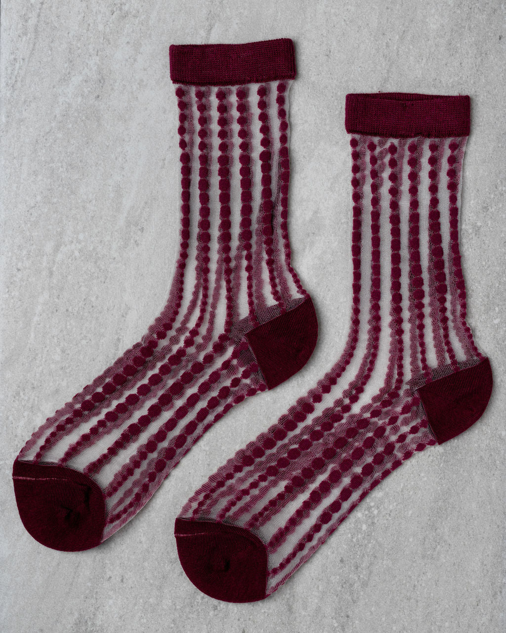 Sheer Bubble Socks in Merlot