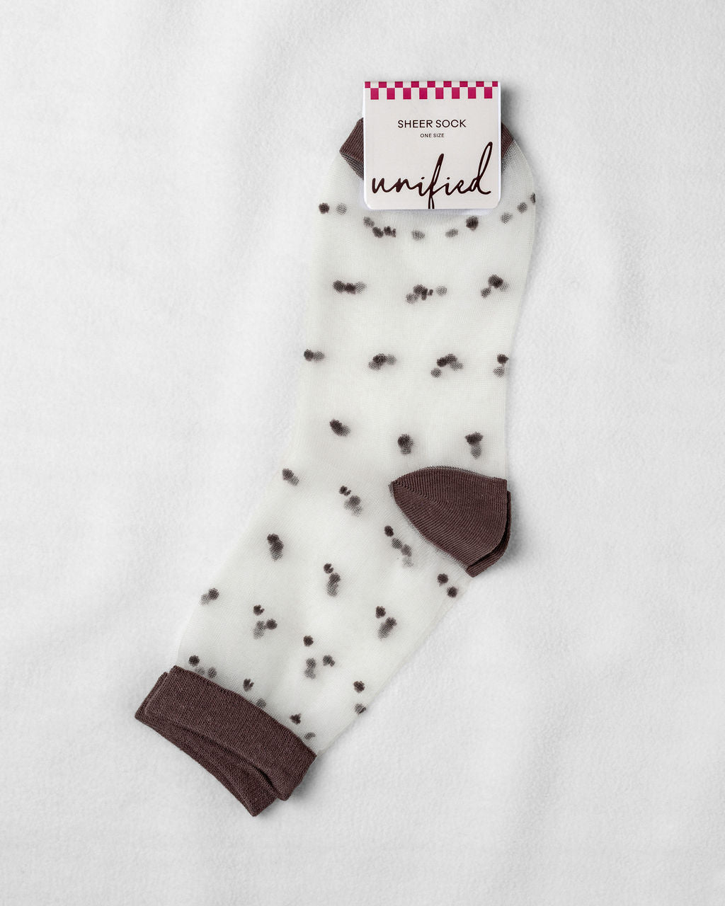 Sheer Dot Socks in Cocoa