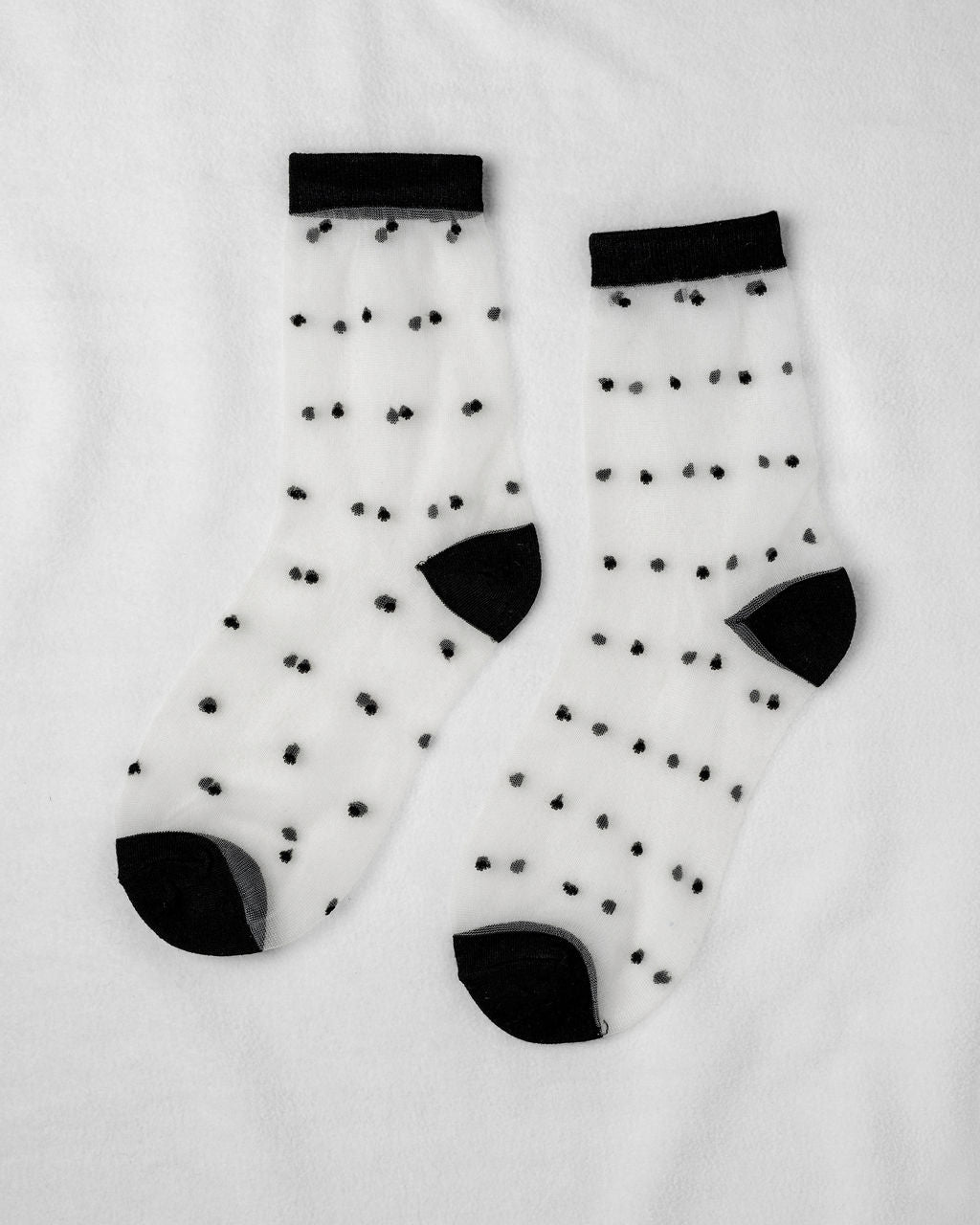 Sheer Dot Socks in Pepper