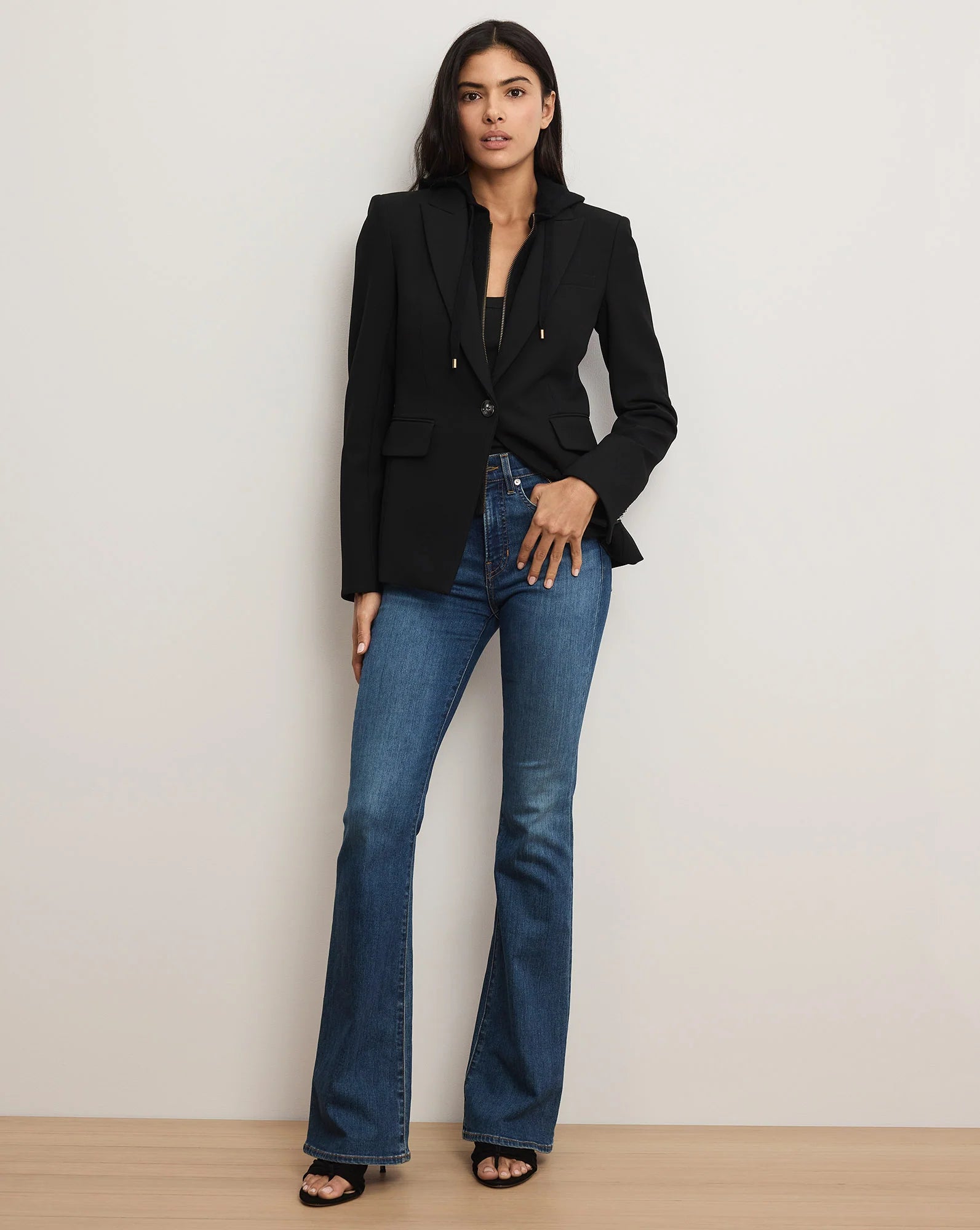 Single Breasted Miller Dickey Jacket in Black