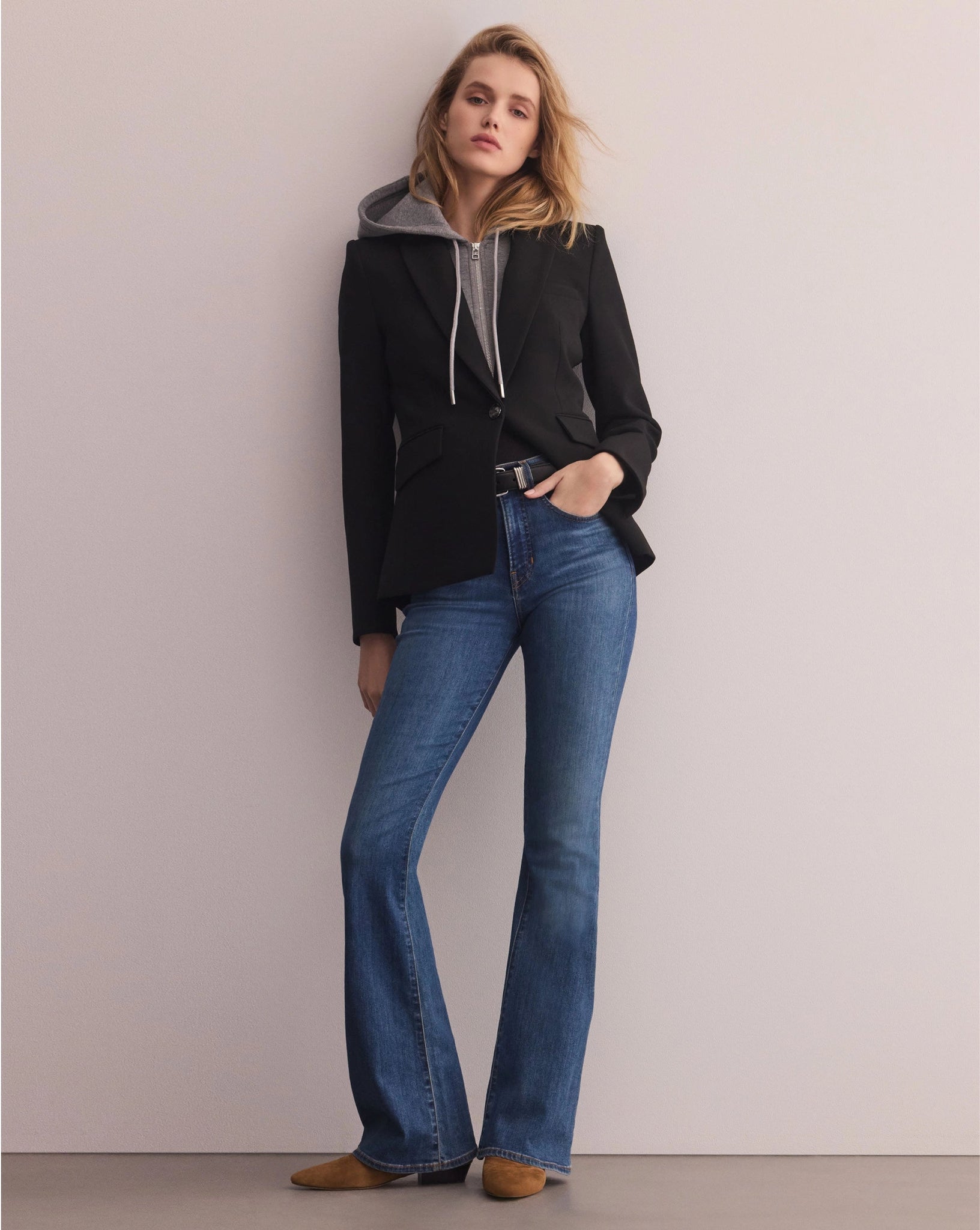 Single Breasted Miller Dickey Jacket in Black
