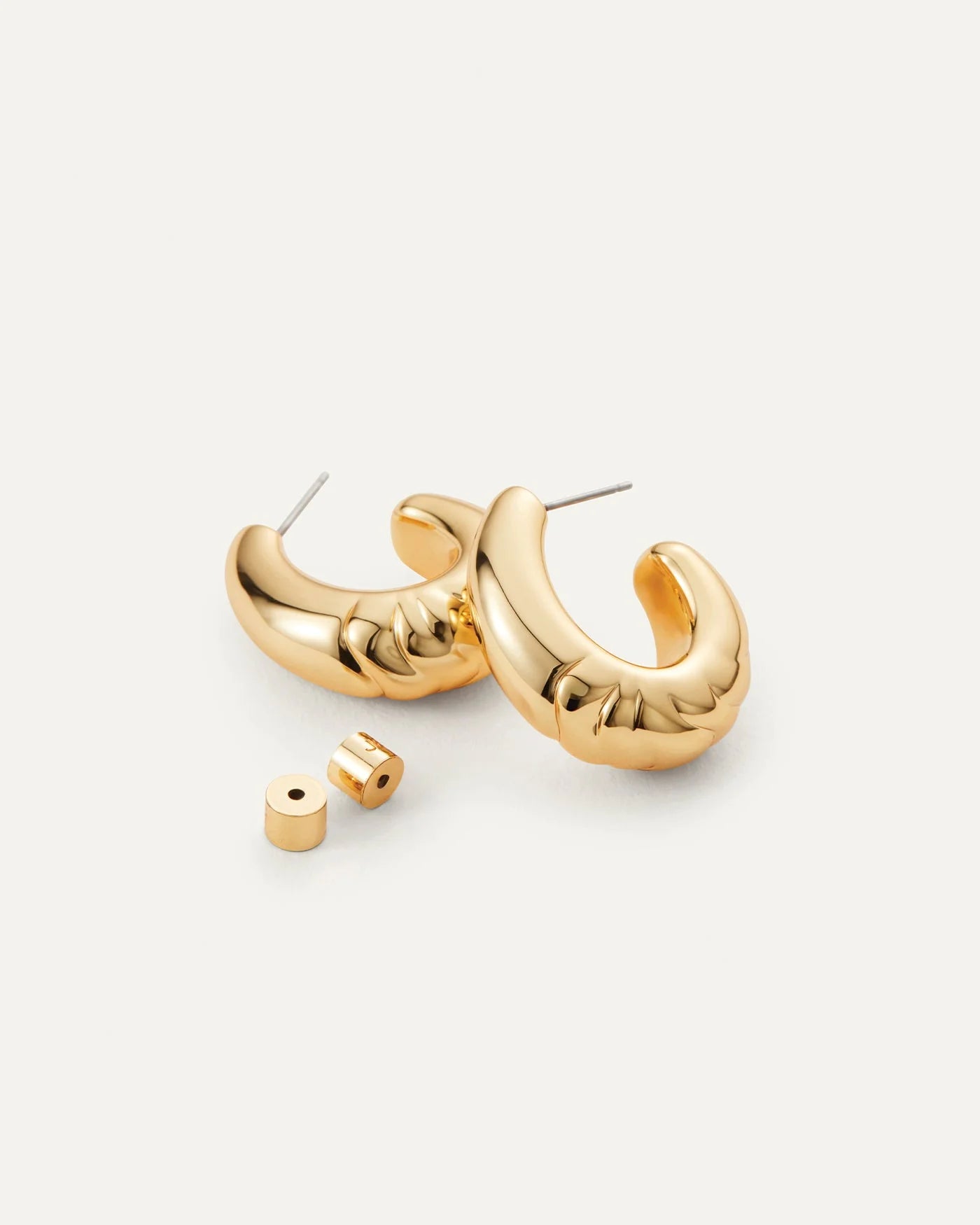 Slim Nelle Hoop Earrings in Gold