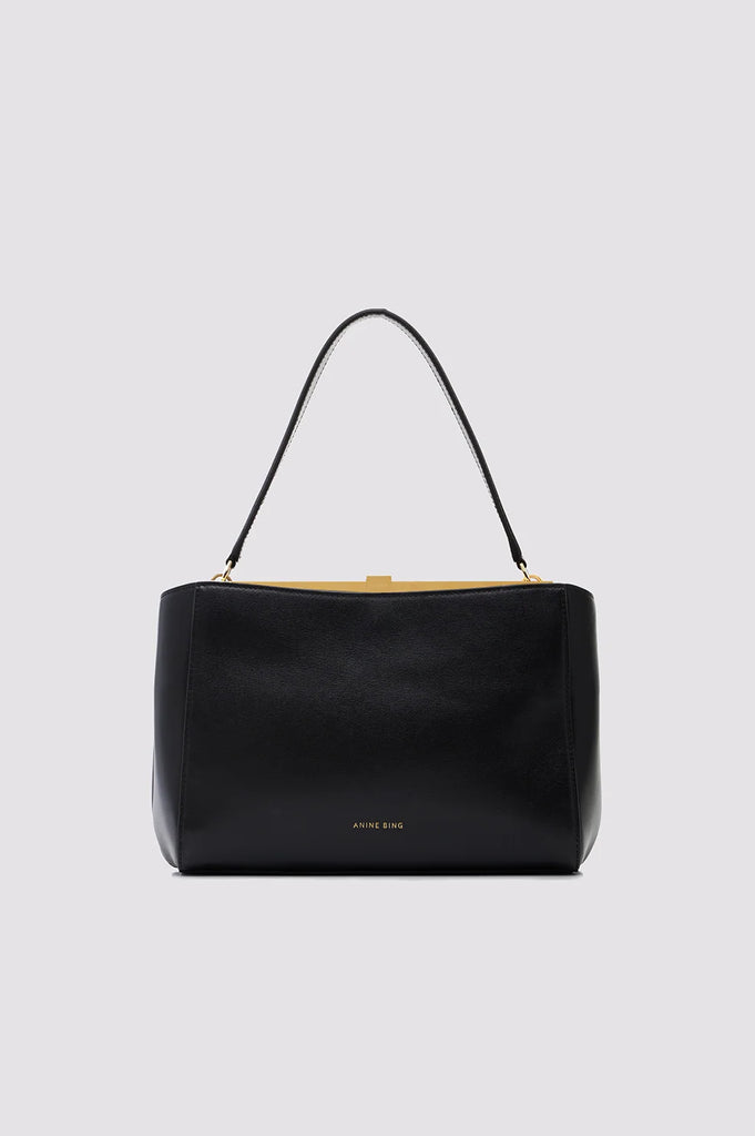 Small Anine Avenue Bag Grained Leather in Black