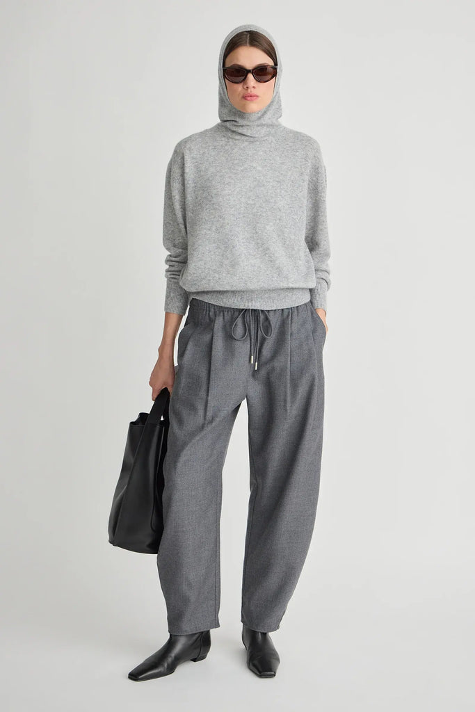 Softest Tissue Snoody Hood in Heather Grey
