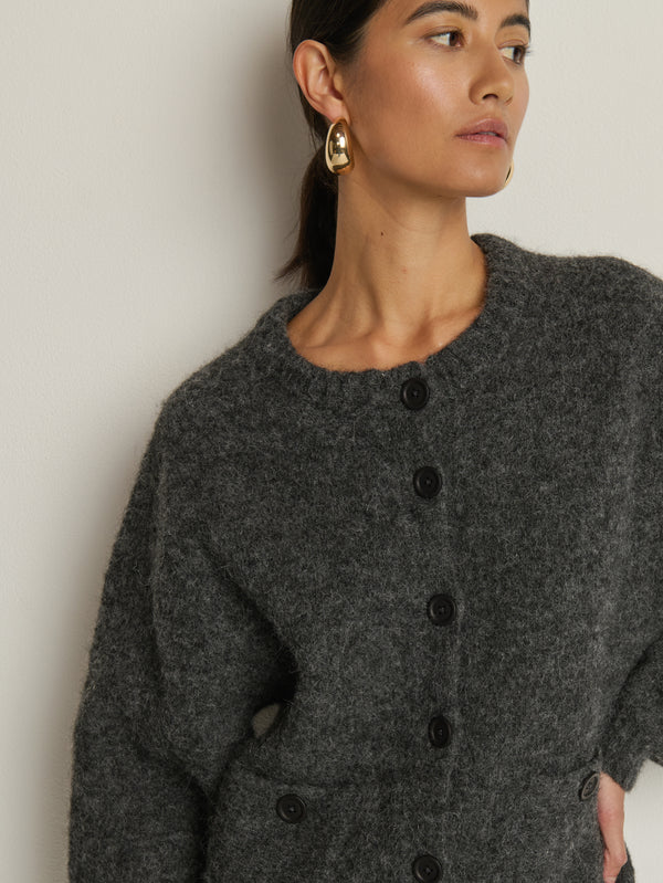 Tessa Cardigan in Heather Charcoal