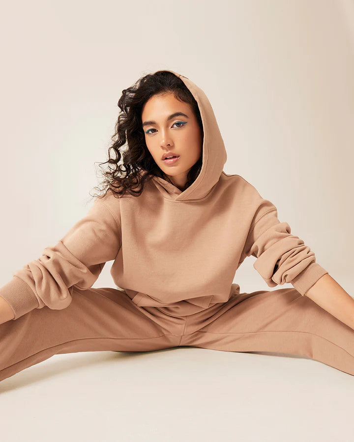 Air Whipped Hoodie in Camel