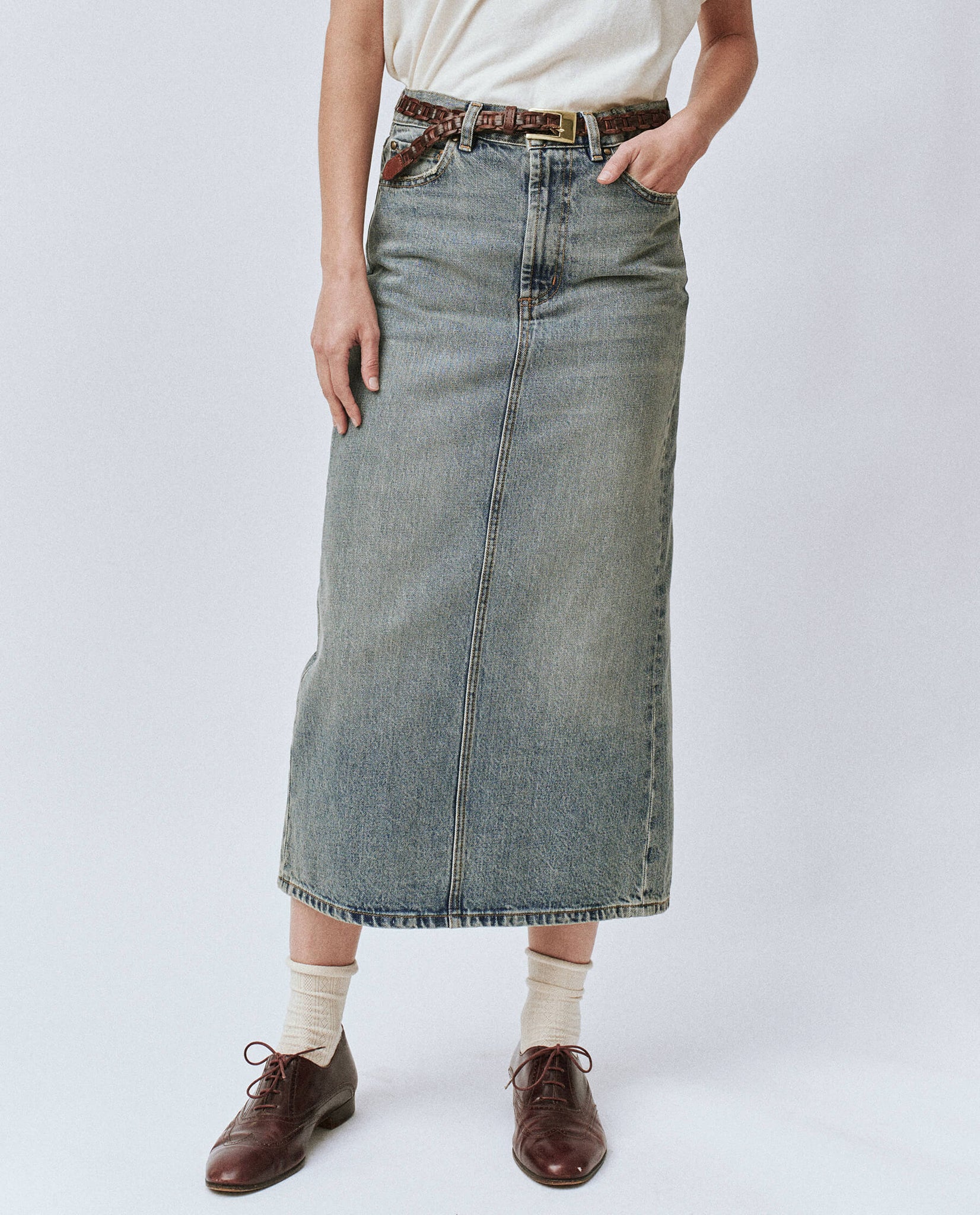 The Column Skirt. Monterey Wash