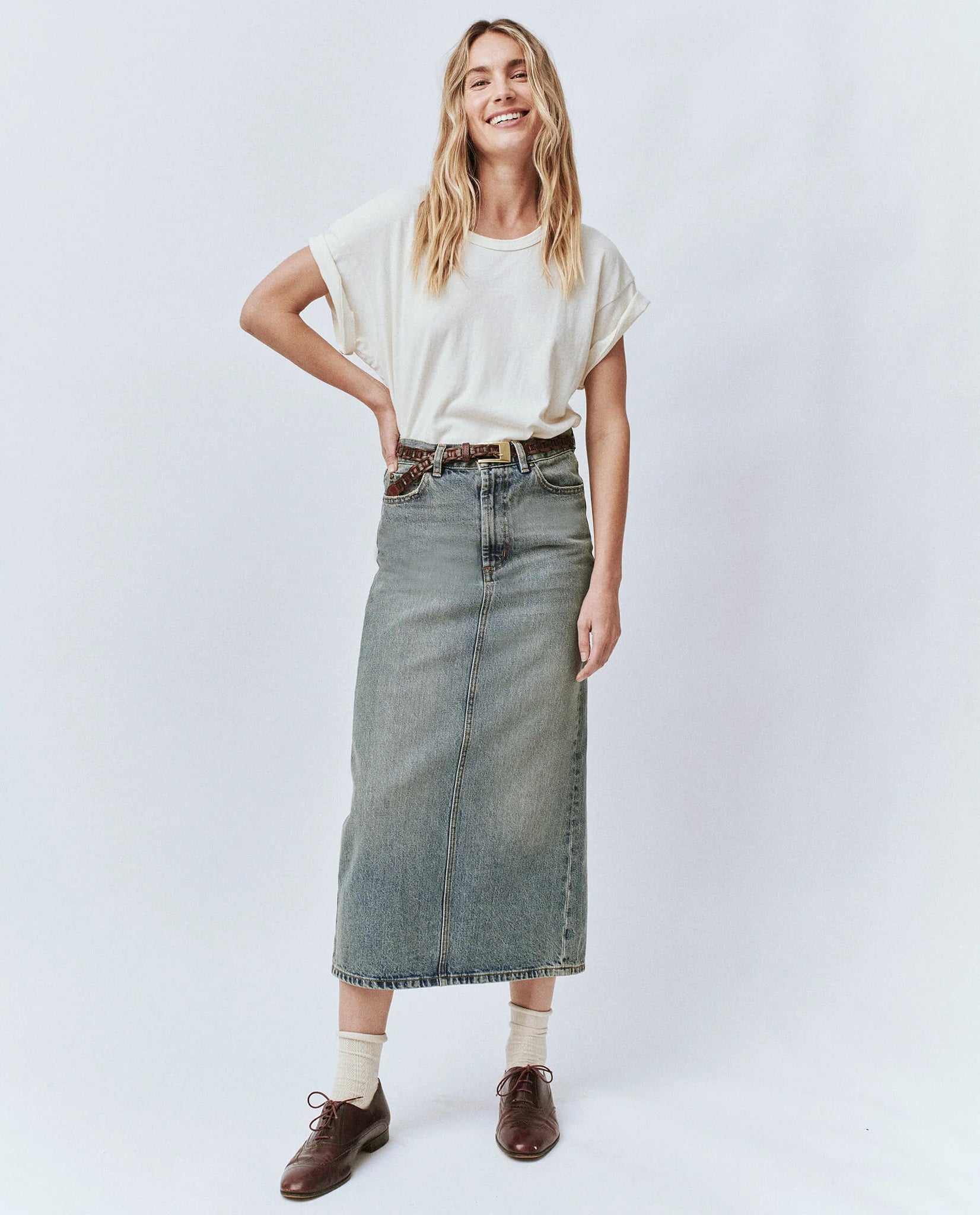 The Column Skirt. Monterey Wash