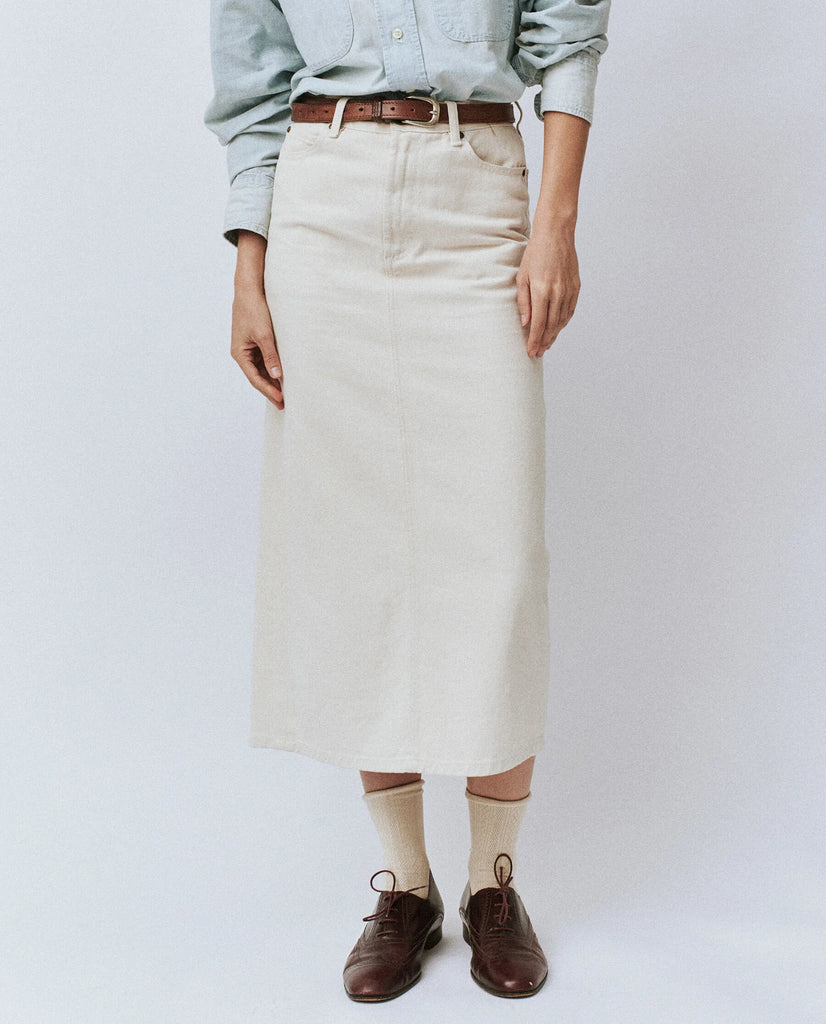 The Column Skirt. Natural