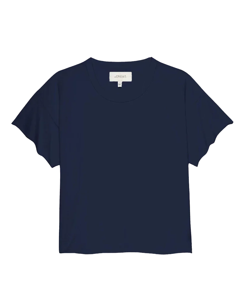 The Crop Tee. True Navy