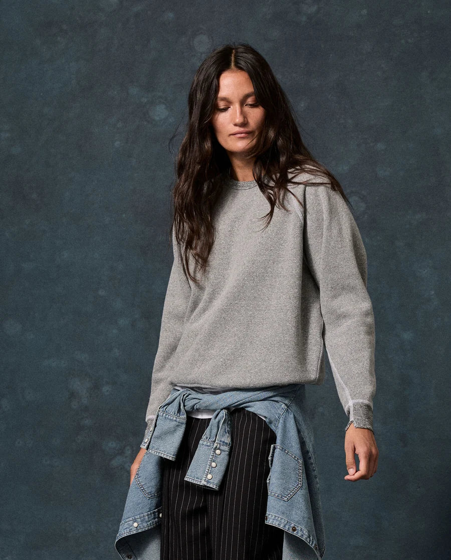 The Fleece College Sweatshirt. Dark Heather Grey