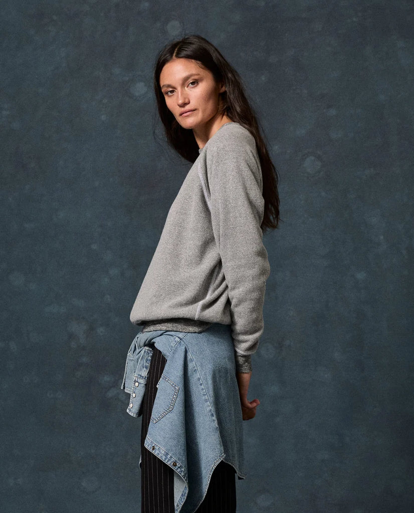 The Fleece College Sweatshirt. Dark Heather Grey