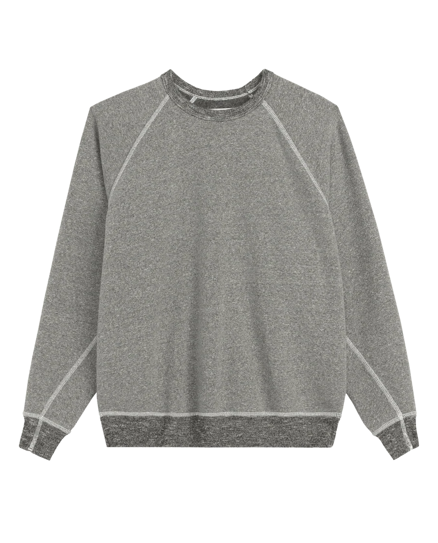 The Fleece College Sweatshirt. Dark Heather Grey