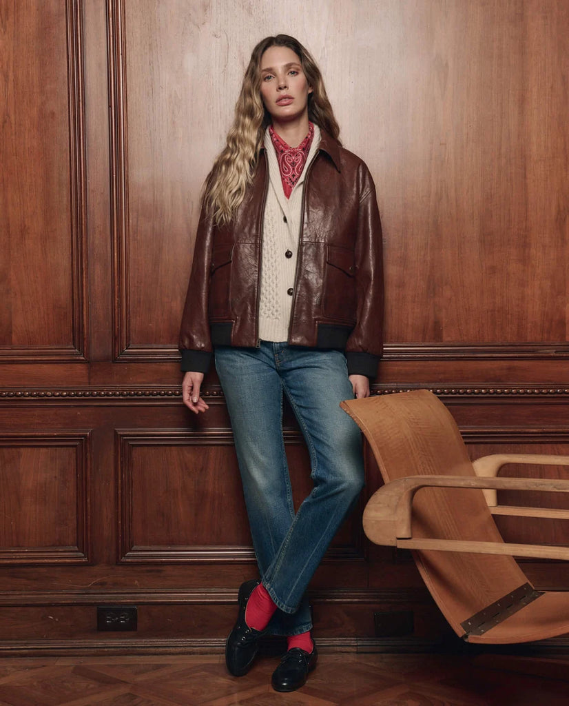 The Flight Jacket. Mahogany Brown