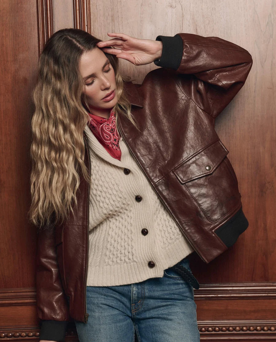 The Flight Jacket. Mahogany Brown
