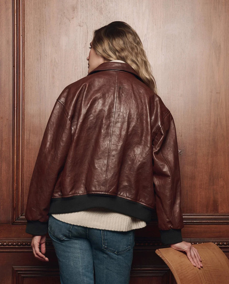 The Flight Jacket. Mahogany Brown