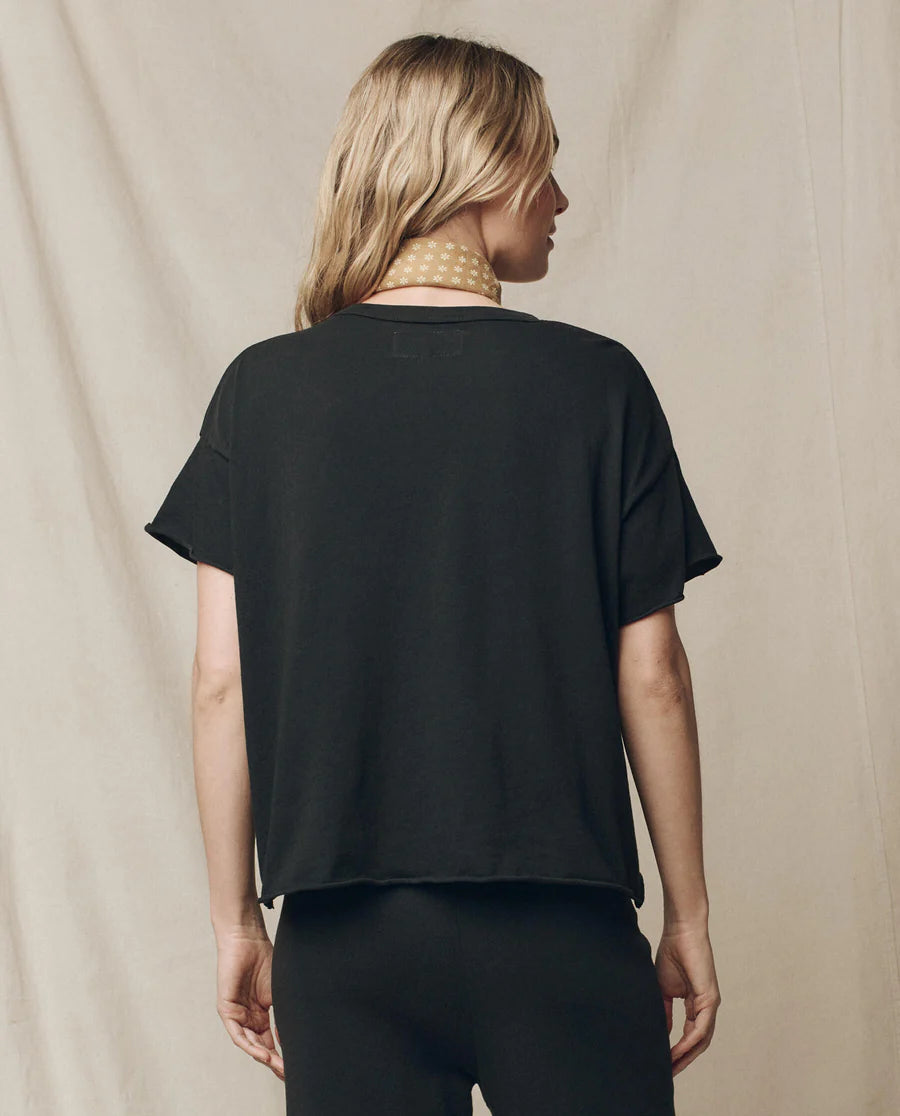 The Crop Tee. Almost Black