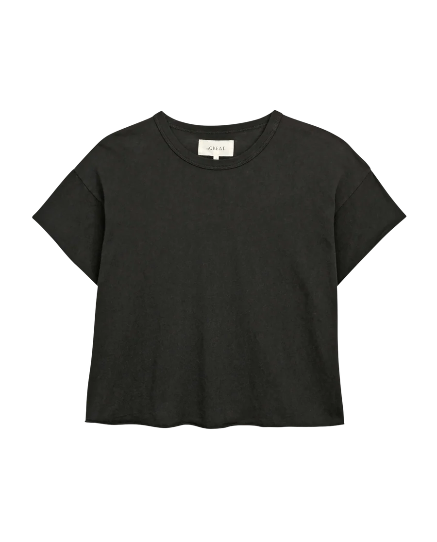 The Crop Tee. Almost Black