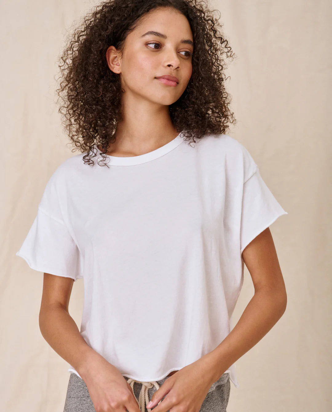 The Crop Tee. True White