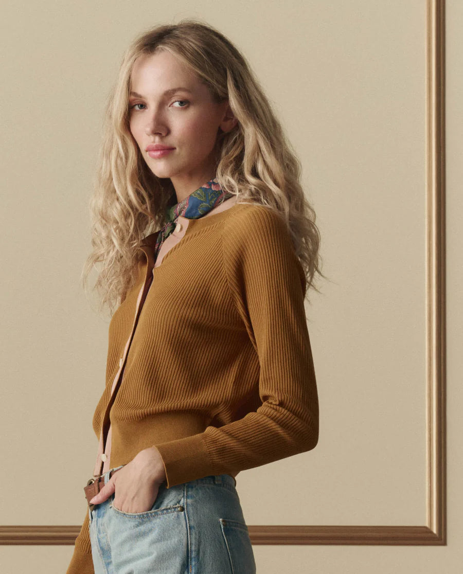 The Dainty Cardigan. Suntan