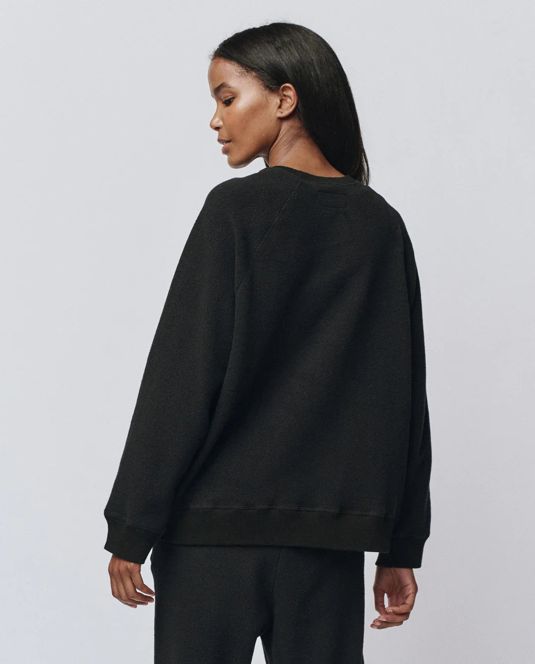 The Plush Slouch Sweatshirt. Almost Black