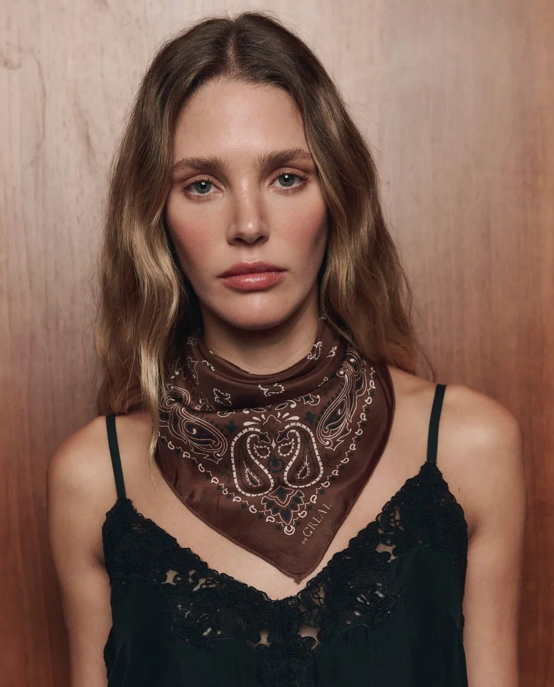 The Silk Bandana. Chocolate
