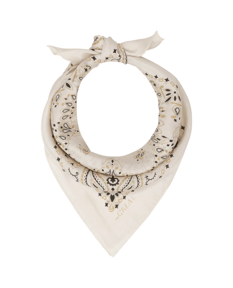 The Silk Bandana. Cream