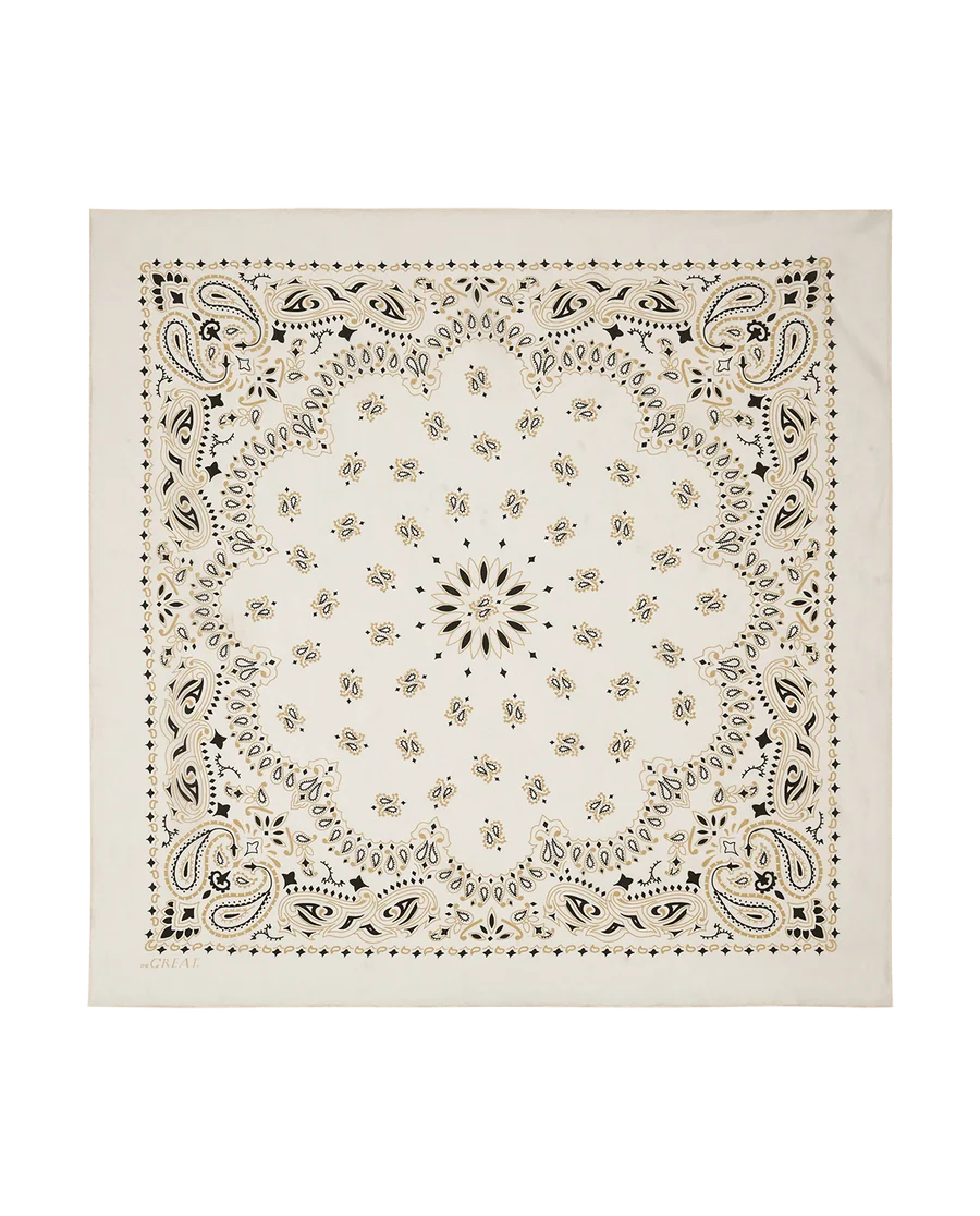 The Silk Bandana. Cream
