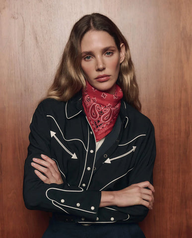The Silk Bandana. True Red