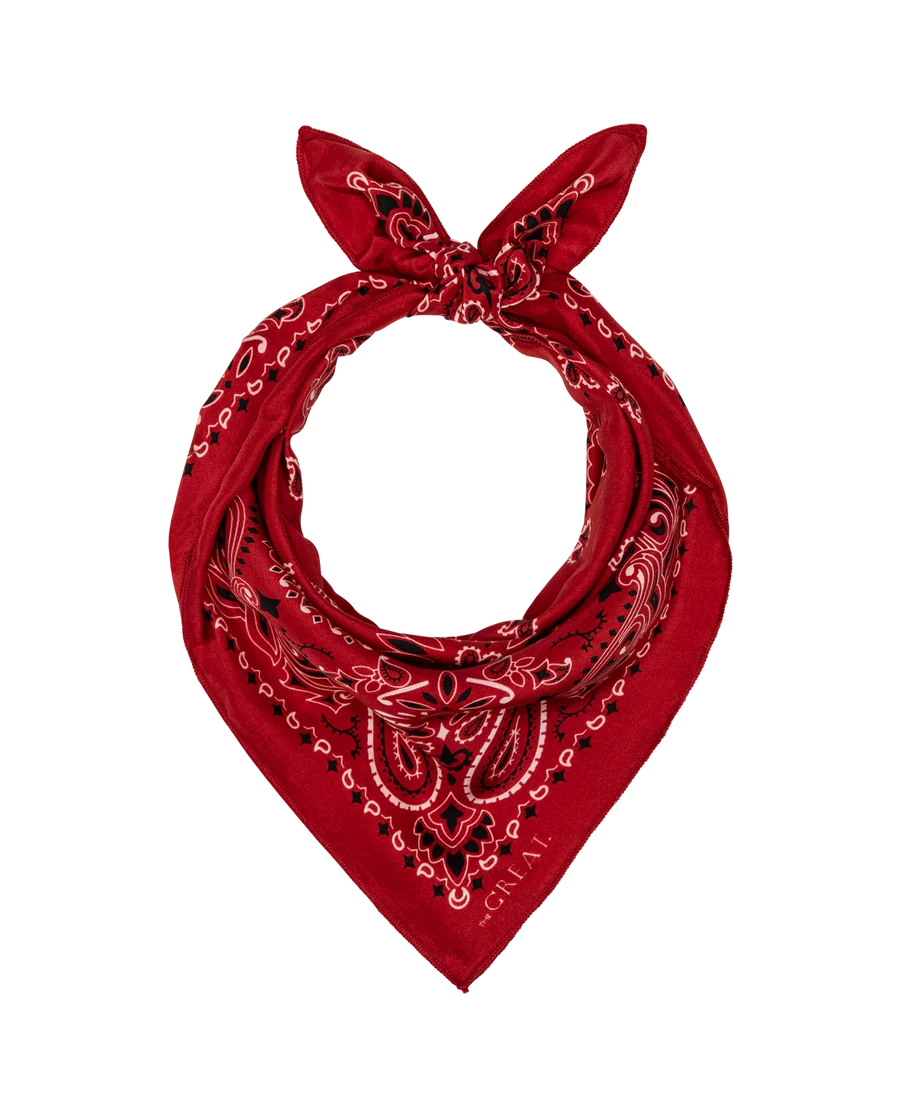 The Silk Bandana. True Red