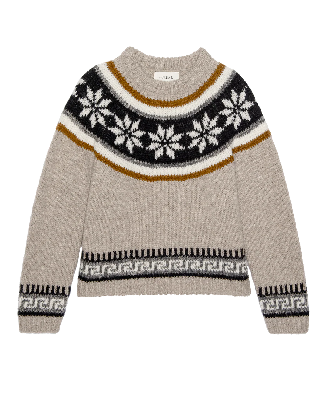 The Snowflake Fairisle Pullover. Oat