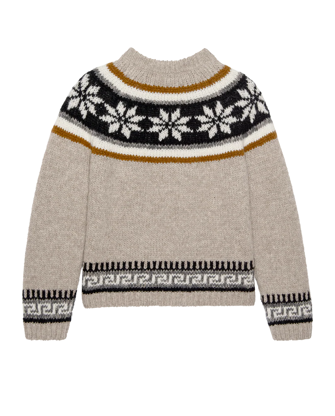 The Snowflake Fairisle Pullover. Oat