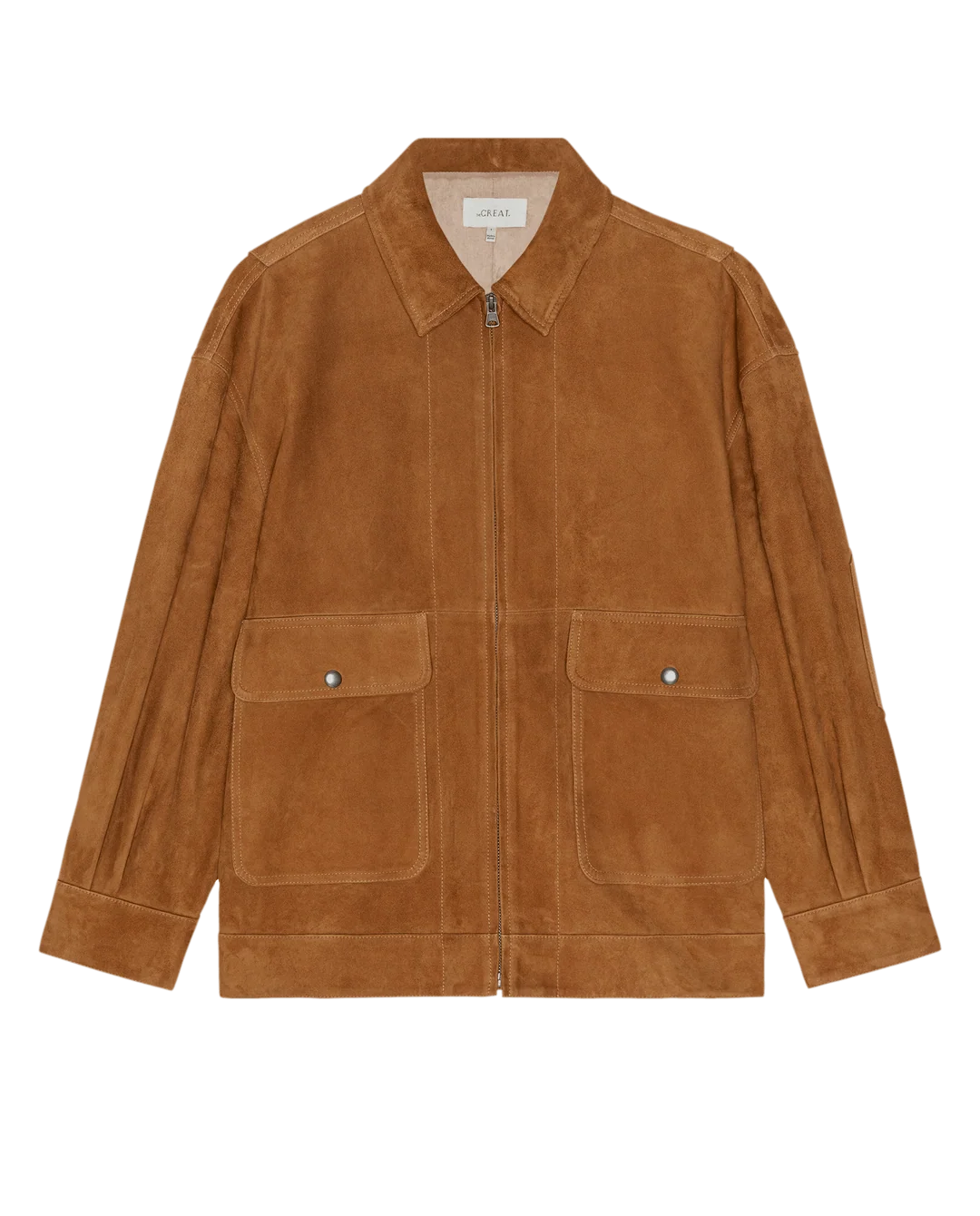 The Suede Folsom Jacket. Cognac