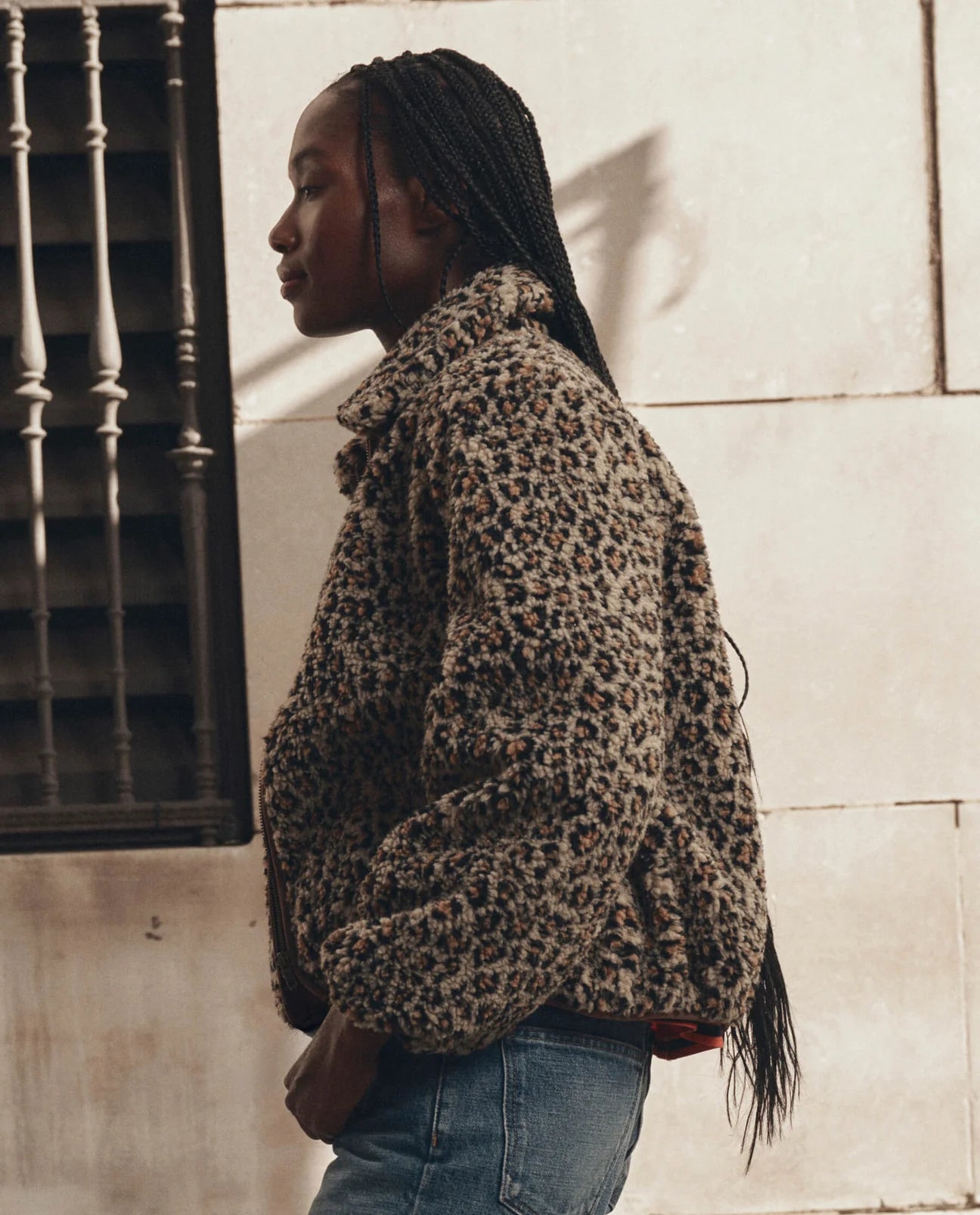 The Vail Jacket. Tan Leopard