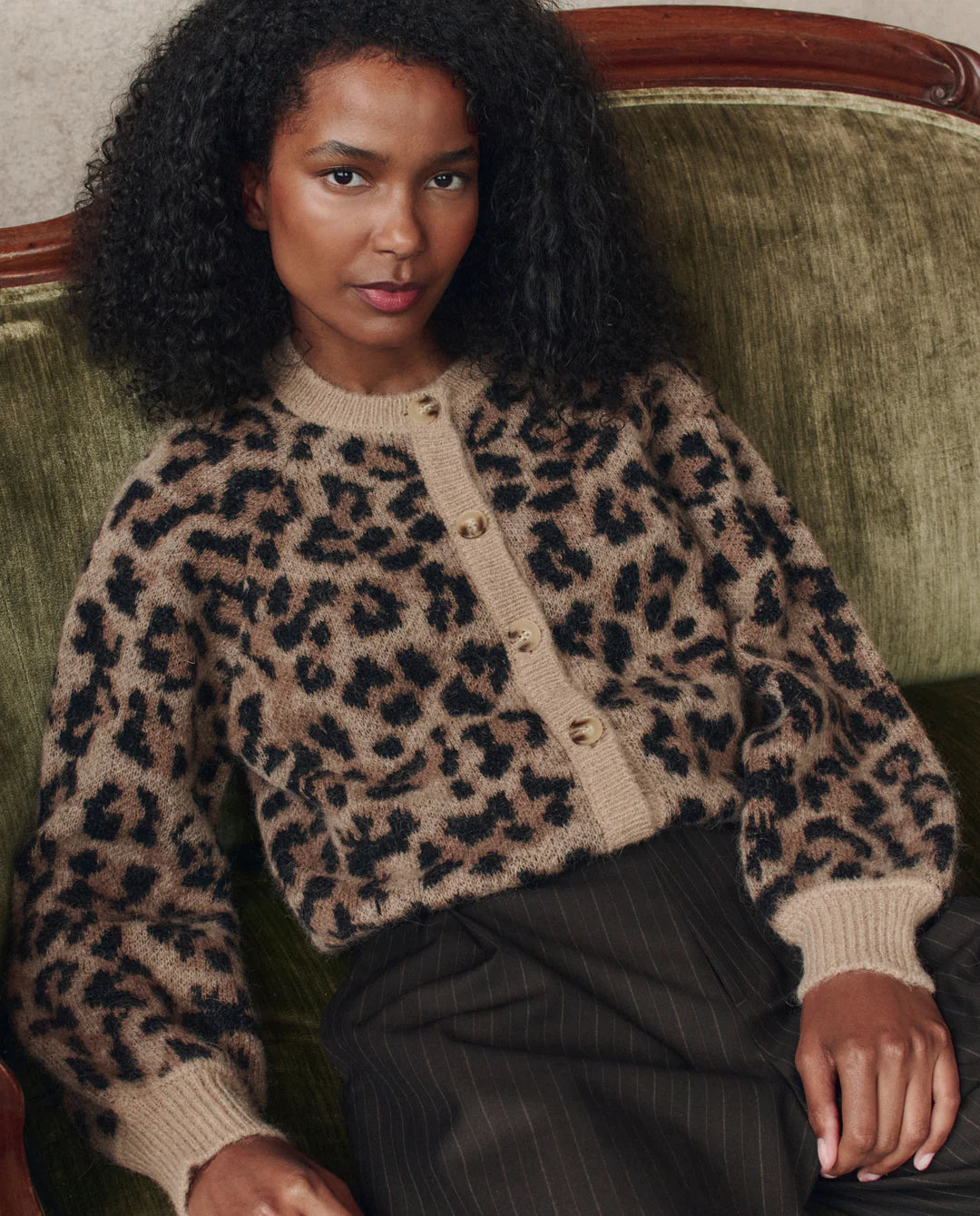 The Windsor Cardigan. Leopard