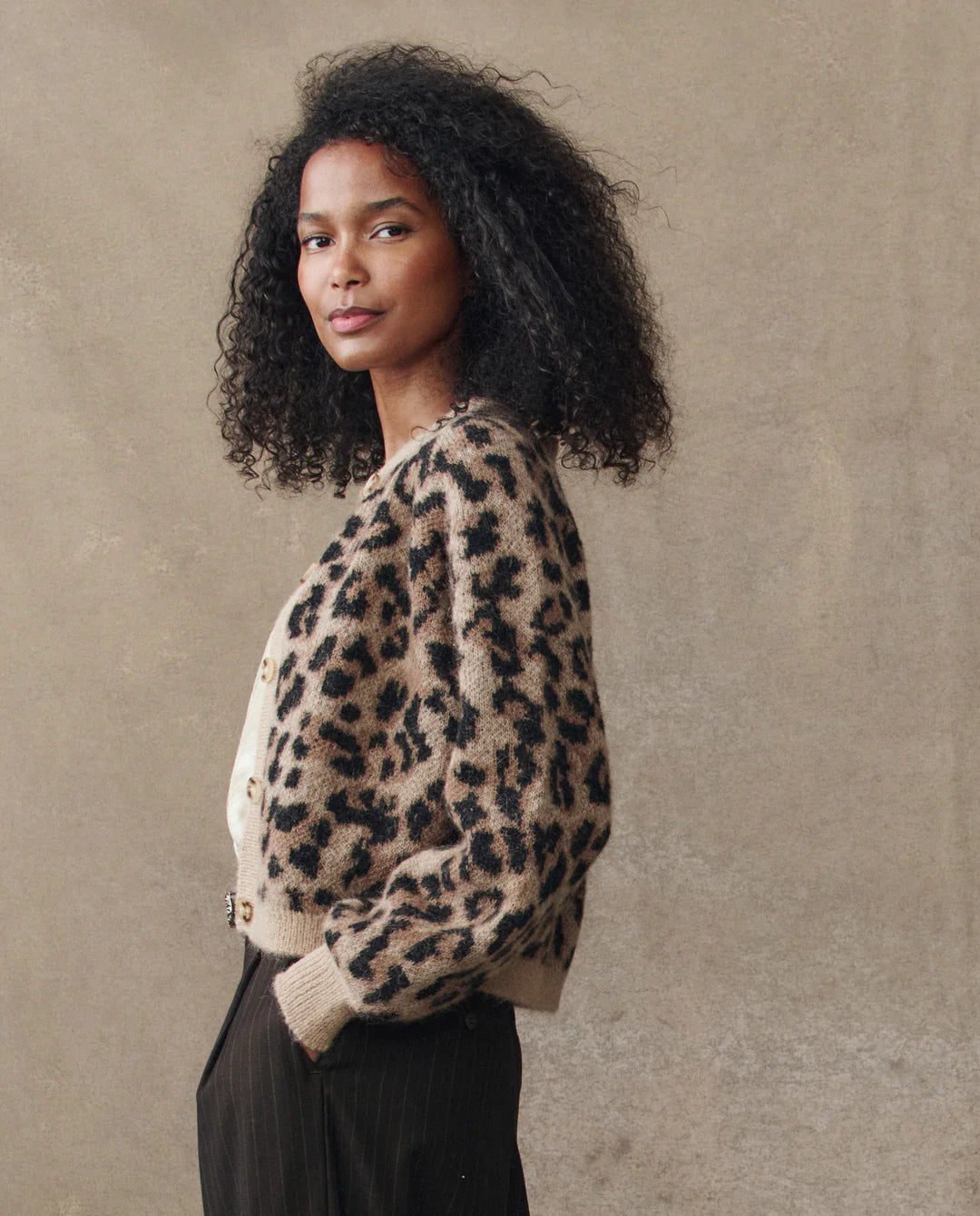 The Windsor Cardigan. Leopard