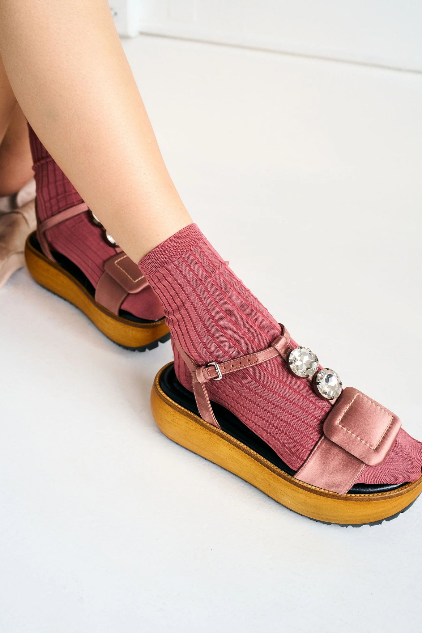 The Trouser Socks in Rose Gold