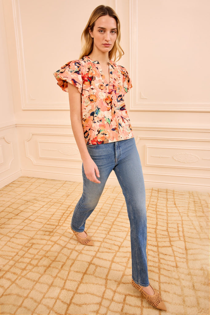 Abril Cotton Top in Camellia