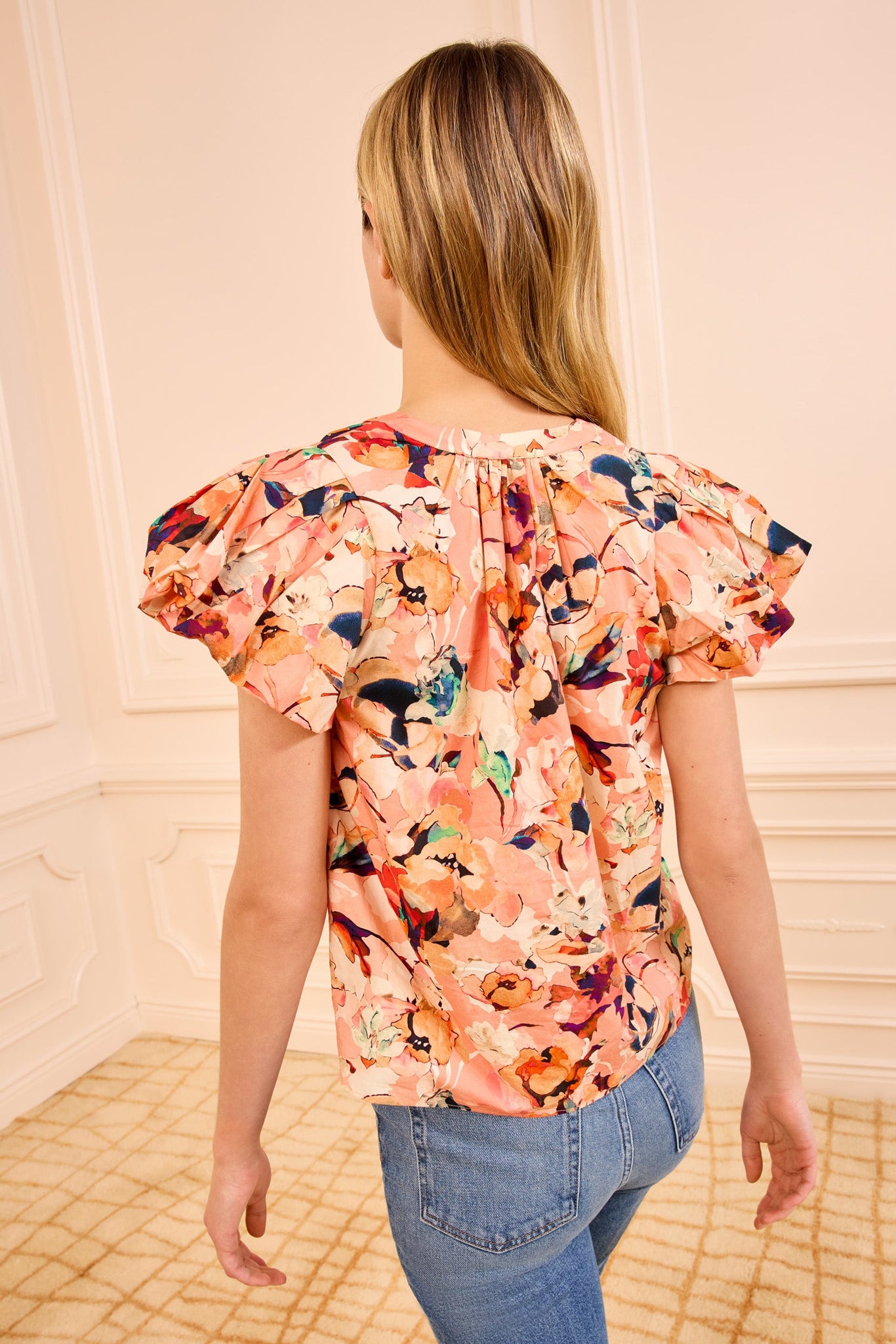 Abril Cotton Top in Camellia