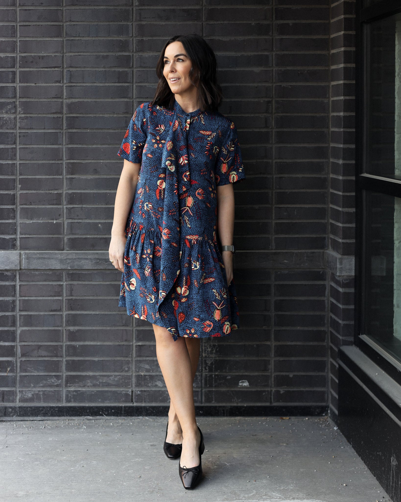 Adalyn Dress in Blue Dahlia