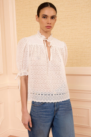 Alouette Cotton Top in Pristine